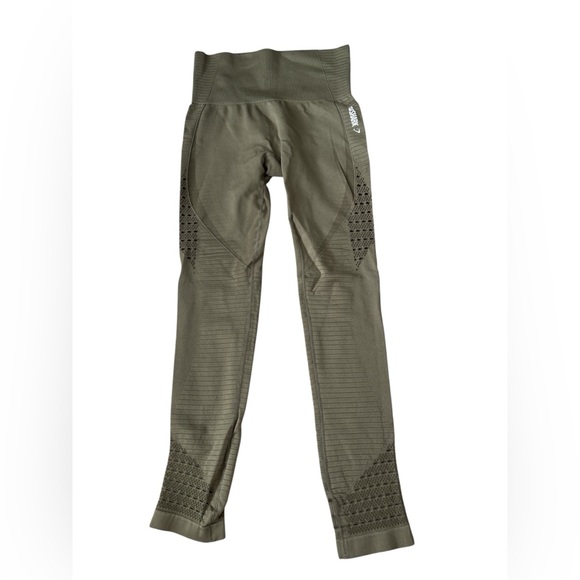 Gymshark Energy Seamless Olive Leggings - Picture 1 of 5